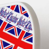 Naam vlag Verenigd Koninkrijk en Groot-Brittannië Pickleball Paddle (Links Detail)