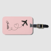 Naam Vliegtuig Bestemming Reis bruidsmeisjes Cadea Bagagelabel (Voorkant (horizontaal))