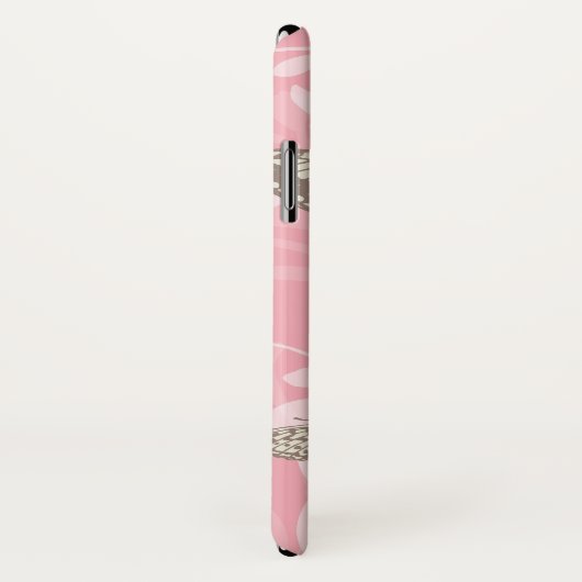 Naam vlinders bloemenroze iphone case (Achterkant / rechts)