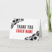 Naam voetbal coach bedankkaart (Voorkant)