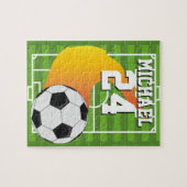 Naam voetbal Jersey Number Sports Legpuzzel (Horizontaal)