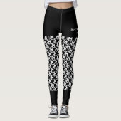 Naam voetballen team, Fake Black Shorts Leggings (Voorkant)