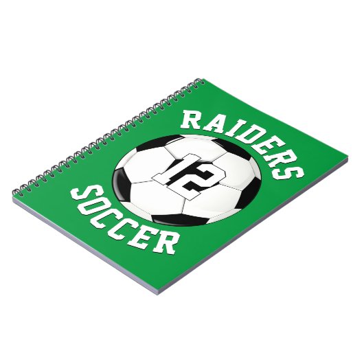 Naam voetbalteam en speler Jersey nummer sport Notitieboek (Linkerzijde)