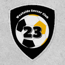 naam voetbalteam met zwart goud of ELKE teamkleure