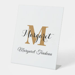 Naam voetstuk - Gepersonaliseerd gebeurtenisaccent Reclamebord Met Voetstuk