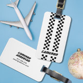 Naam Volledig aangepaste kleuren Dubbele gecheckte Bagagelabel