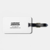 Naam Volledig aangepaste kleuren Dubbele gecheckte Bagagelabel (Achterkant horizontaal)