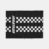 Naam Volledig aangepaste kleuren Dubbele gecheckte Fleece Deken (Voorkant (Horizontaal))