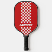 Naam Volledig aangepaste kleuren Dubbele gecheckte Pickleball Paddle (Voorkant)