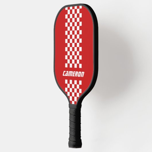 Naam Volledig aangepaste kleuren Dubbele gecheckte Pickleball Paddle (Links)