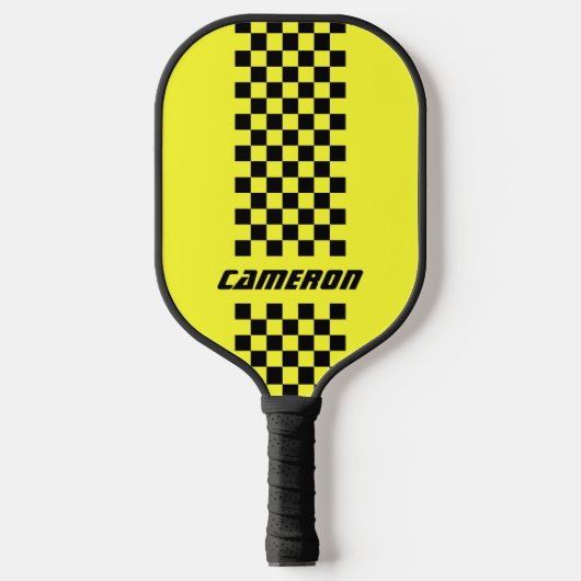 Naam Volledig aangepaste kleuren Dubbele gecheckte Pickleball Paddle (Voorkant)