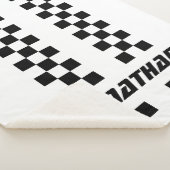 Naam Volledig aangepaste kleuren Dubbele gecheckte Sherpa Deken (3/4)