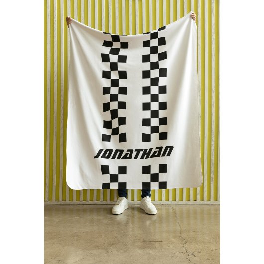 Naam Volledig aangepaste kleuren Dubbele gecheckte Sherpa Deken