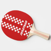 Naam Volledig aangepaste kleuren Dubbele gecheckte Tafeltennisbatje (Zijkant)