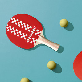 Naam Volledig aangepaste kleuren Dubbele gecheckte Tafeltennisbatje