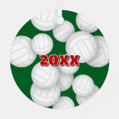 Naam volleybalspeler Keepsake Metalen Ornament (Achterkant)