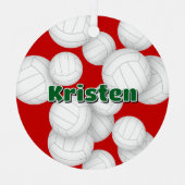 Naam volleybalspeler Keepsake Metalen Ornament (Voorkant)