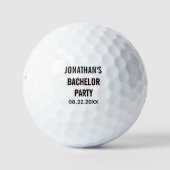 Naam vrijgezellenfeest Datum Golfballen (Voorkant)