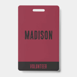 Naam vrijwilliger All Access Pass evenement bordea Badge