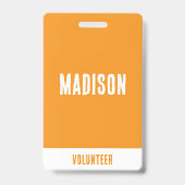 Naam vrijwilliger All Access Pass Evenement geel S Badge (Voorzijde)