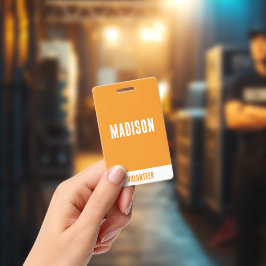 Naam vrijwilliger All Access Pass Evenement geel S Badge