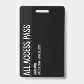 Naam vrijwilliger All Access Pass-evenement grijs Badge (Achterkant)