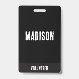 Naam vrijwilliger All Access Pass-evenement grijs  Badge