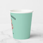 Naam, Vrolijk Kerstfeest Magisch Snoep Huis 8oz Papieren Bekers (Links)