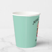 Naam, Vrolijk Kerstfeest Magisch Snoep Huis 8oz Papieren Bekers (Rechts)