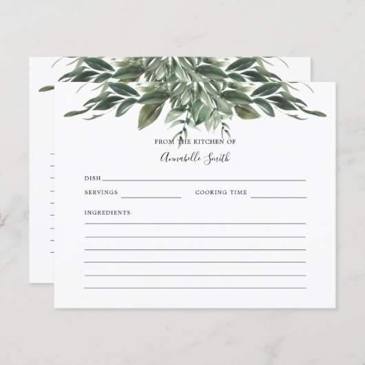 Naam vulblad Ontvangkaart (Voorkant / Achterkant)