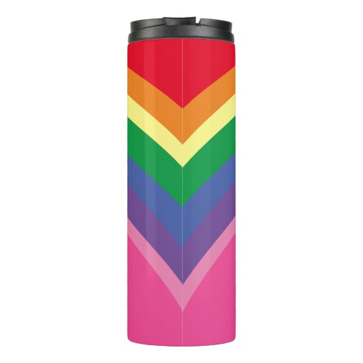 Naam w/Rainbow Pride Thermische Tumbler Thermosbeker (Achterkant)