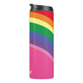 Naam w/Rainbow Pride Thermische Tumbler Thermosbeker (Geroteerd rechts)