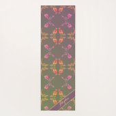 Naam w / Roos Harten op Plum Yogamat (Achterkant)