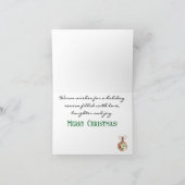 Naam, Warm Winter Wishes Vrolijk Kerstfeest Happy Kaart (Binnen)