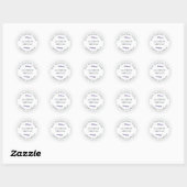 Naam wasdienst Vintage Modern Ronde Sticker (Vel)