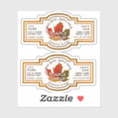 Naam Waterbestendige Vinylmantel met leder Sticker (Vel)