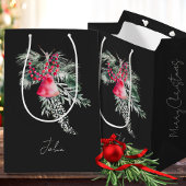 Naam Watercolor Modern Script Prettig Kerstfeest Medium Cadeauzakje