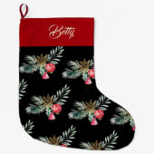 Naam Waterverf Bladergroen Red Bell Nordic Grote Kerstsok (Voorkant)