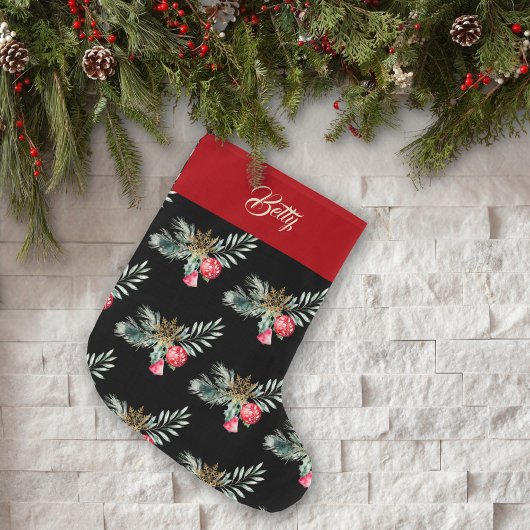 Naam Waterverf Bladergroen Red Bell Nordic Grote Kerstsok