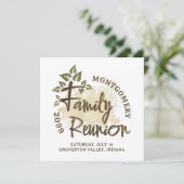 Naam waterverf Family Reunion Script Tree Kaart (Staand voorkant)