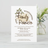 Naam waterverf Family Reunion Script Tree Kaart (Staand voorkant)