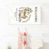 Naam waterverf Family Reunion Script Tree Spandoek (Insitu)