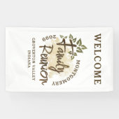 Naam waterverf Family Reunion Script Tree Spandoek (Horizontaal)