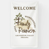 Naam waterverf Family Reunion Script Tree Spandoek (Verticaal)