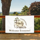 Naam waterverf Family Reunion Script Tree Spandoek