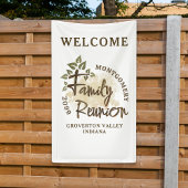 Naam waterverf Family Reunion Script Tree Spandoek