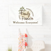 Naam waterverf Family Reunion Script Tree Spandoek (Insitu)