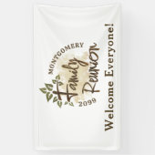 Naam waterverf Family Reunion Script Tree Spandoek (Verticaal)