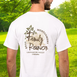 Naam waterverf Family Reunion Script Tree T-shirt