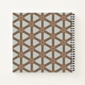 Naam Waterverf Geometric Pinwheels Pattern Brown Notitieboek (Achterkant)